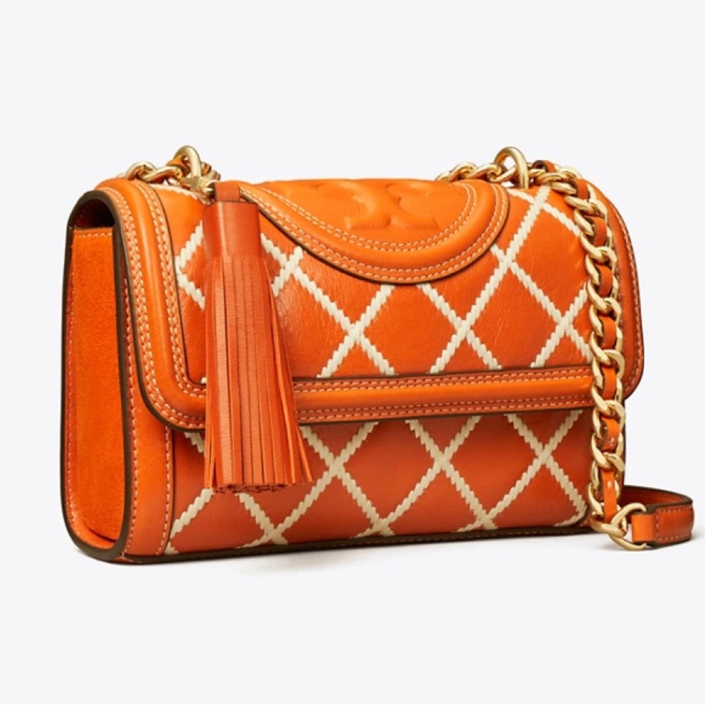 NWT TORY BURCH FLEMING POP QUILT SMALL CONVERTIBLE SHOULDER BAG $598